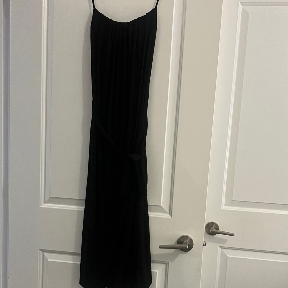 Velvet Black Strapless Maxi Dress